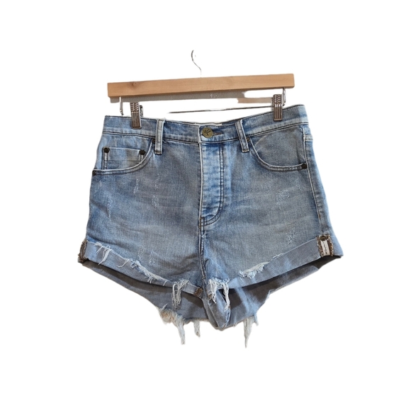 One Teaspoon Pants - One X Oneteaspoon Lovers Denim Shorts Women's 27‎ Button Fly